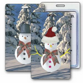Luggage Tag - 3D Lenticular Snowman/ Santa Stock Image (Blank)